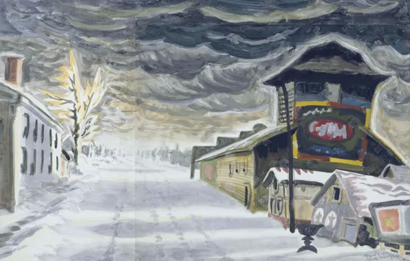 Picture 1917, Charles Ephraim Burchfield, Clearing after a Snowstorm