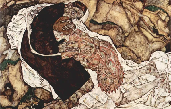 Picture expressionism, Egon Schiele, Death and the Woman