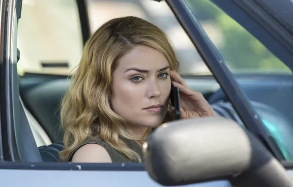 Picture auto, pose, phone, the series, in the car, Blacklist, The Blacklist, Megan Boone, Megan Boone, …