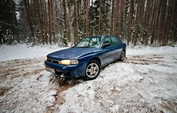 Picture Subaru, Japan, winter, Subaru Legacy