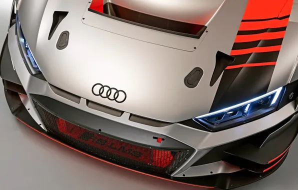 Picture racing car, Audi R8, LMS, the front part, 2019