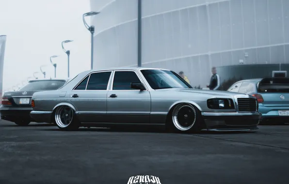 Picture mercedes, static, stance, w126, lowdaily, lowcars