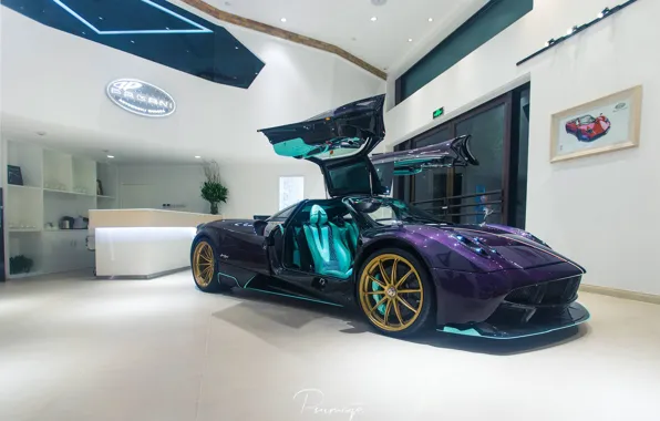 Picture Pagani, To huayr, Gullwing, Purple Carbon, Dinastia