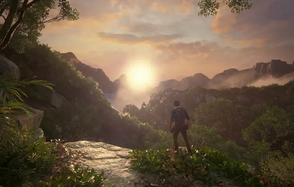 Picture sunset, island, Naughty Dog, Playstation 4, Uncharted 4, Nathan Drake