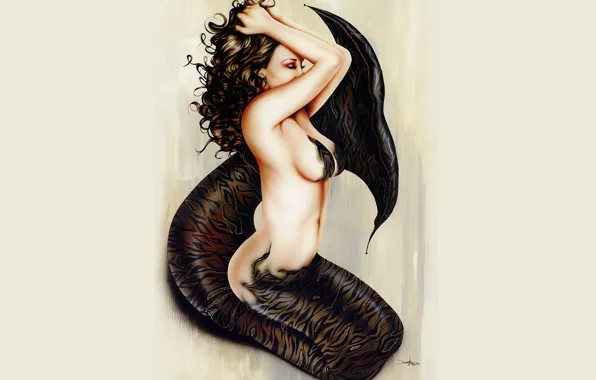 Picture girl, body, mermaid