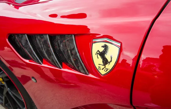 Picture red, wing, Ferrari, emblem