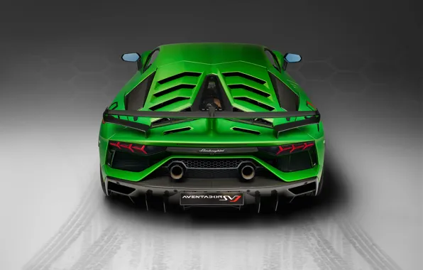 Picture Lamborghini, supercar, rear view, 2018, Aventador, SVJ, Aventador SVJ