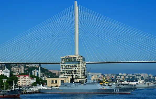 Picture bridge, port, Vladivostok