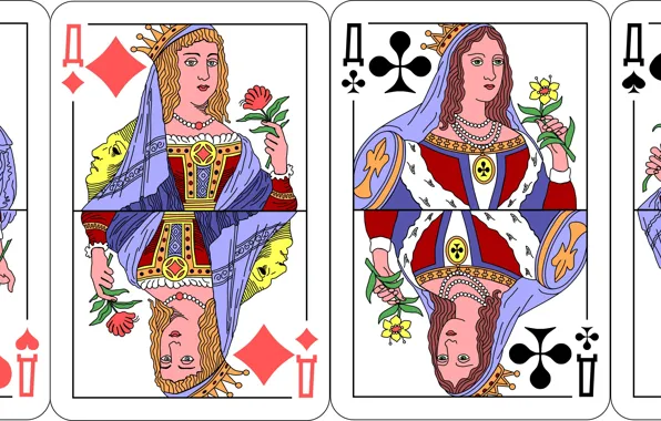 Picture Card, Playing cards, Карточная масть, Дама