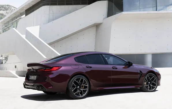 Picture coupe, BMW, 2019, M8, the four-door, near the building, M8 Gran Coupe, M8 Competition Gran …