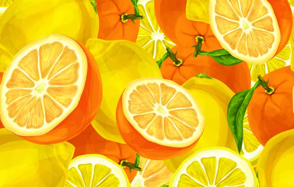 Picture background, oranges, texture, citrus, lemons, background, lemons, oranges