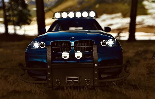 Picture HDR, BMW, Wood, Snow, Game, SUV, X5M, Offroad, UHD, Xbox One X, Forza Horizon 4, …