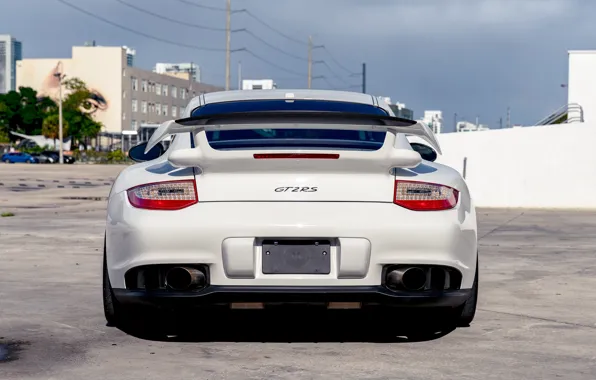 Picture Exhaust, Carbon, 2011, Sports car, Back, Wing, Porsche 911 GT2RS