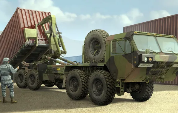 Picture container, Heavy Expanded Mobility Tactical Truck, Load Handling System, M1120 HEMTT LHS
