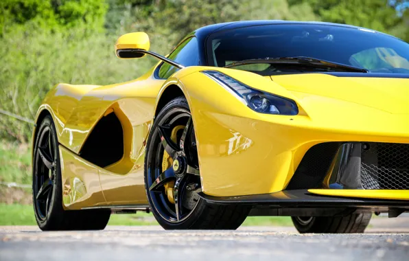 Picture Ferrari, Yellow, LaFerrari