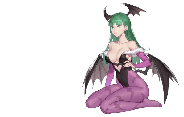 Picture sexy, Anime, Morrigan, boobs, breasts, dark stalkers