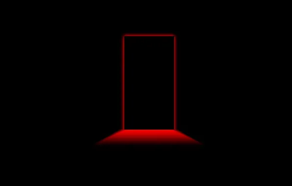 Picture Red, Black, Light, The door, Background, Entrance