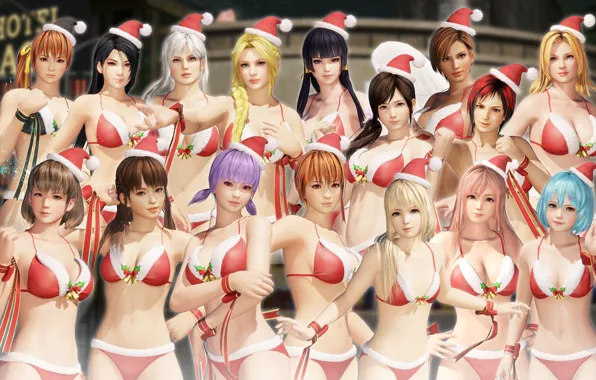 Picture girls, group, swimwear, Dead or Alive 6