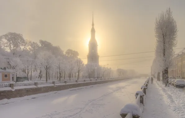 Picture Saint Petersburg, Eduard Gordeev, Kryukov canal, winter magic