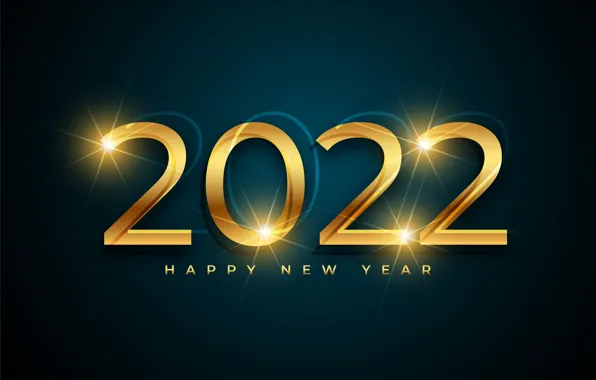 Picture background, gold, figures, New year, golden, new year, happy, decoration, sparkling, 2022