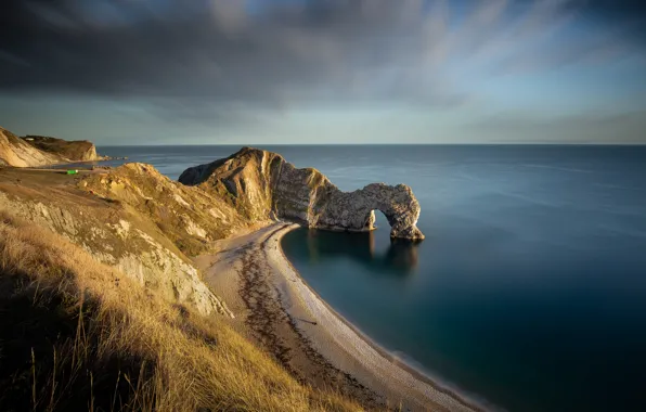 Picture rock, coast, England, arch