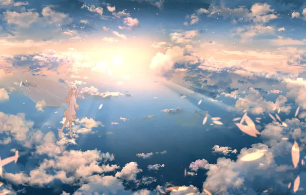 Picture the sky, girl, clouds, fairy, Sports tickets