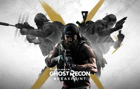 Picture weapons, background, soldiers, Tom Clancy's Ghost Recon Breakpoint
