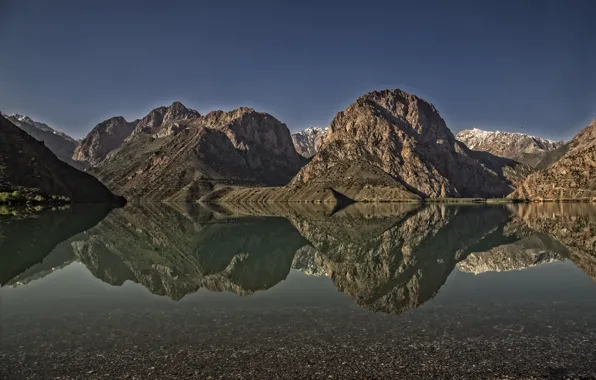 Picture nature, mountains, lake, Tajikistan, Iskanderkool