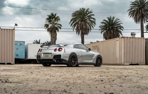 Picture silver, Nissan, gtr