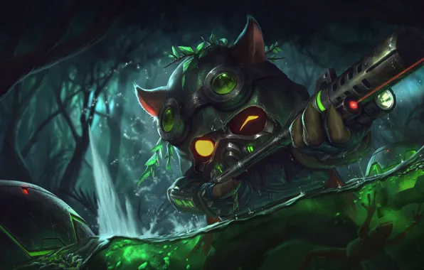 Picture water, weapons, being, glasses, League of Legends, League Of Legends, Teemo
