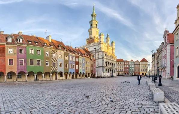 Picture home, area, Poland, town hall, Poznan