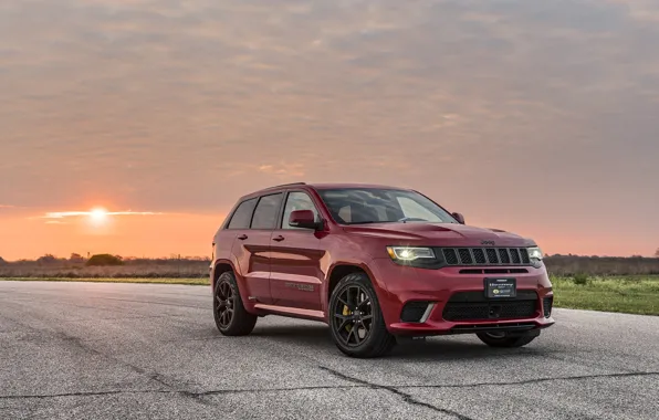 Picture sunset, the evening, 2018, Hennessey, Jeep, Grand Cherokee, Trackhawk, HPE1000
