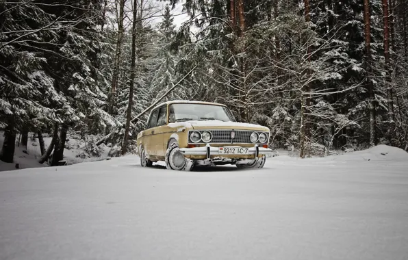 Picture USSR, winter, Lada, VAZ 2103