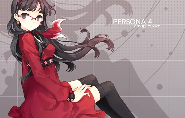 Picture girl, red dress, Person 4, Person