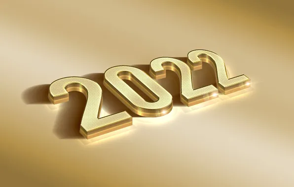 Picture background, holiday, figures, New year, gold, new year, 2022