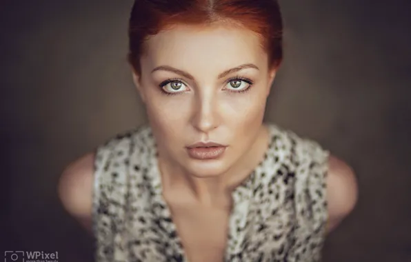 Picture look, girl, face, background, portrait, Wojtek Polaczkiewicz, Anastasiia Vladimirovna