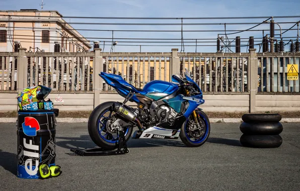 Picture yamaha, blue, elf, yzf-r1m