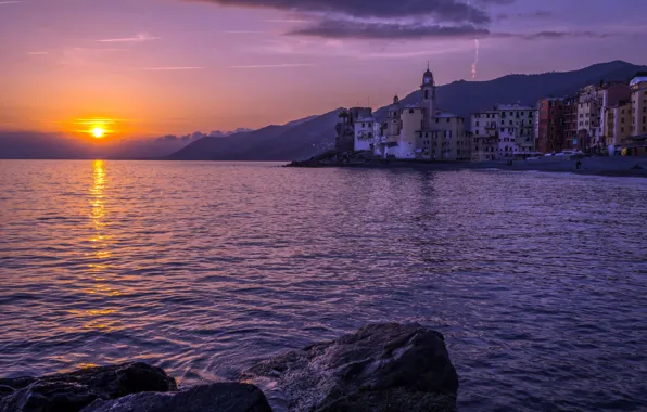 Picture sunset, Italie, Liguria