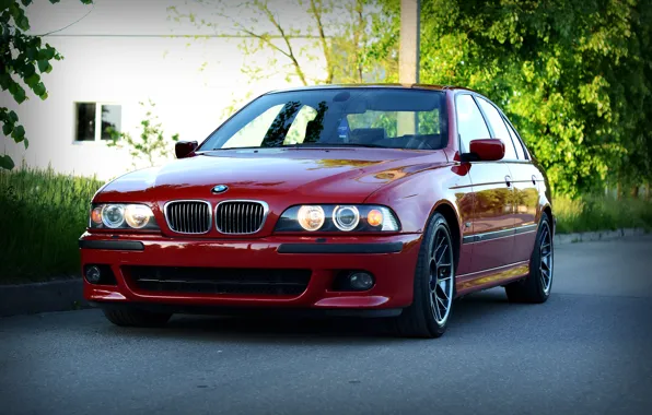 Picture BMW, Red, E39, Wheels, M5