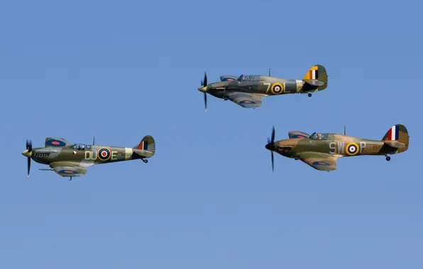 Picture Fighter, Spitfire, Hawker Hurricane, Hurricane, Supermarine Spitfire, RAF, The Second World War