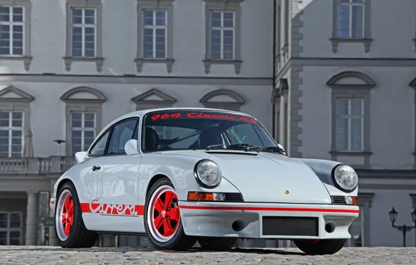 Picture Porsche 911, Front, Coupe, Grey, 964, Porshce, Red wheels, DP Motorsport, Red Rims, DP964 RS