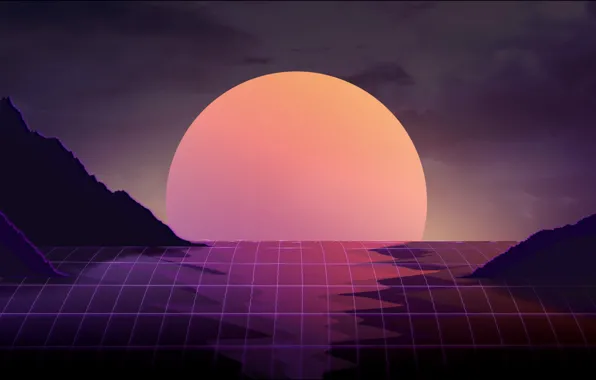 Picture The sun, Music, Star, Background, Art, 80s, 80's, Synth, Retrowave, Synthwave, New Retro Wave, Futuresynth, …