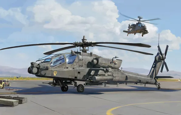 Picture USA, US Army, attack helicopter, Ju Hesong, AH-64E Apache Guardian Attack Helicopter