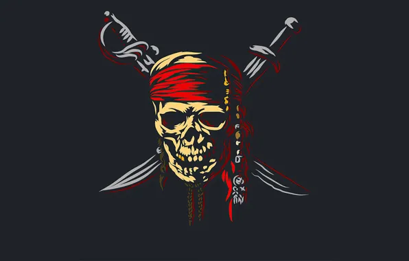 Picture Skull, Knives, Pirate