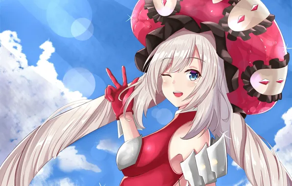Picture the sky, girl, hat, Rider, Fate / Grand Order, Marie Antoinette