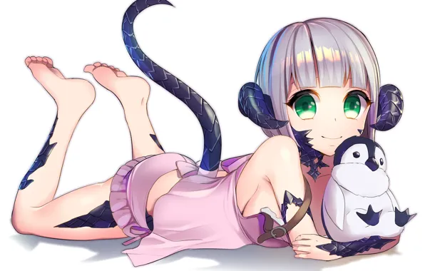 Picture anime, art, girl, tail, final fantasy xiv