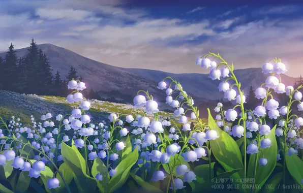 Picture bells, mountain landscape, Touhou Project, Project East