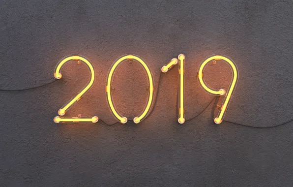 Picture New Year, light, golden, New Year, Happy, 2019
