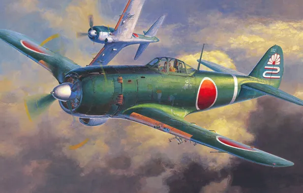 Picture Japan, fighter, Nakajima, Ki-84, JAAF, Combat aircraft, Radial engine, Ki-84 Hayate