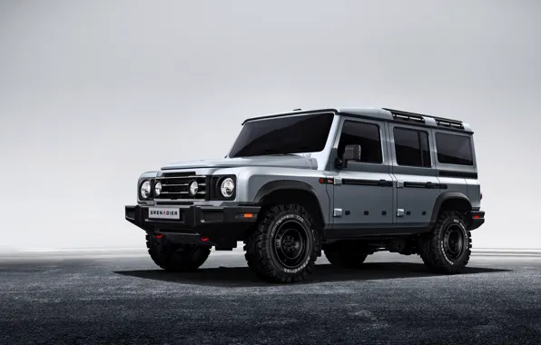 Picture grey, background, SUV, prototype, side, Grenadier, Ineos